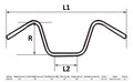 Handlebar Chrome 18" Rise Wide Bottom