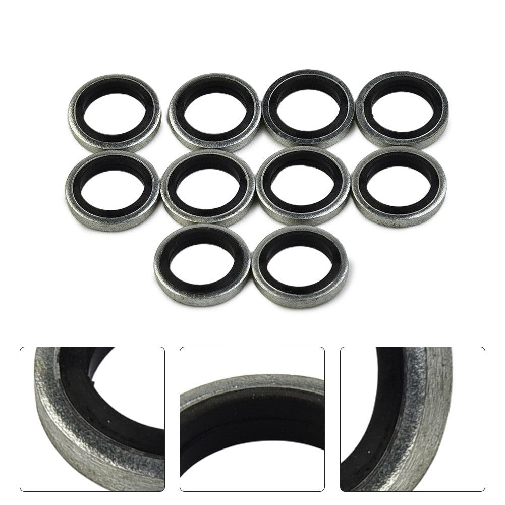 Washers Seal Ring Steel & Rubber 10mm