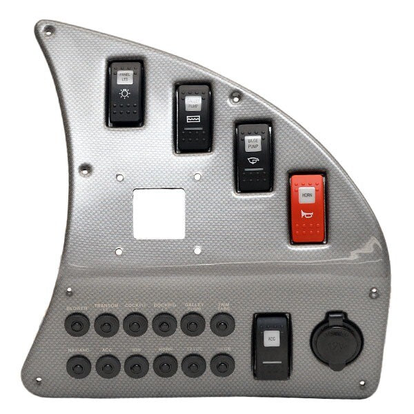 Rinker Boat Switch Panel Captiva Silver Plastic by Rinker