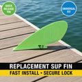 Mint Green Removable Center Fin for SUP by Body Glove