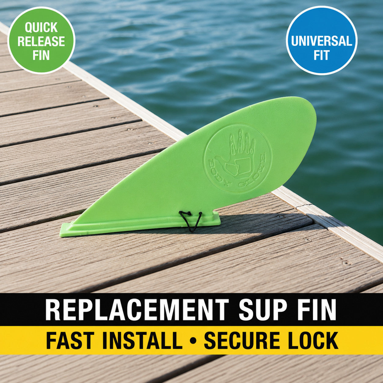 Mint Green Removable Center Fin for SUP by Body Glove