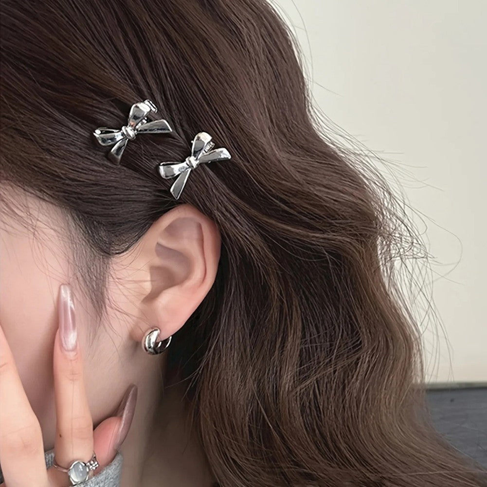 Mini Bow Hair Clip Plastic Resin Hair Accessory