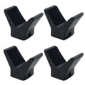 4 Pack 2 Inch Mounting Width Boat Trailer Black Molded Rubber V Bow