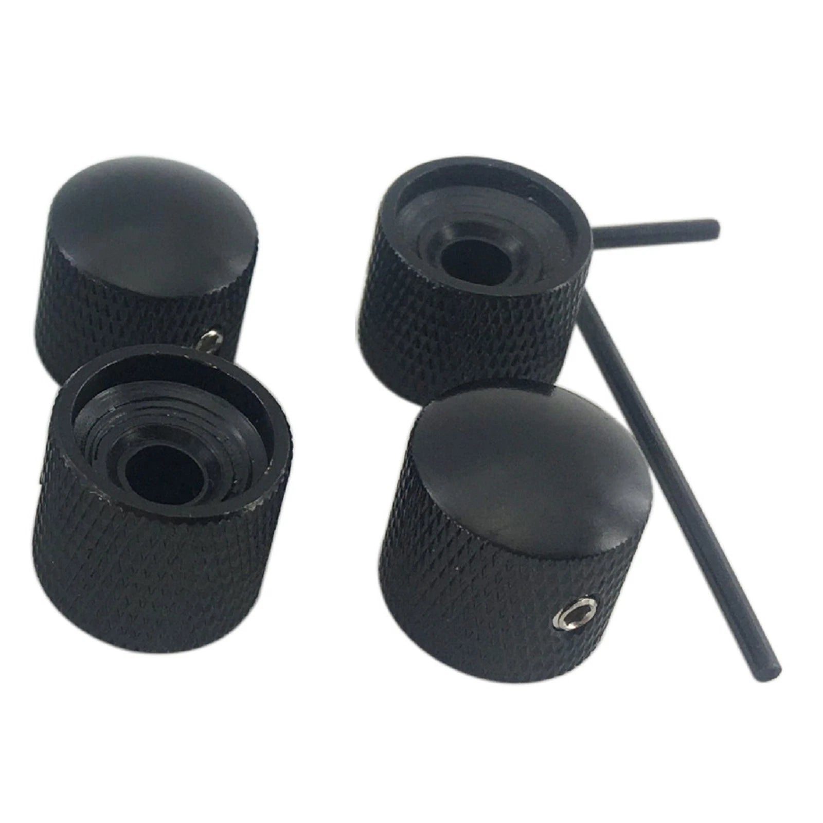 Black Metal Dome Tone Volume Control Knob For Electric Guitar Bass