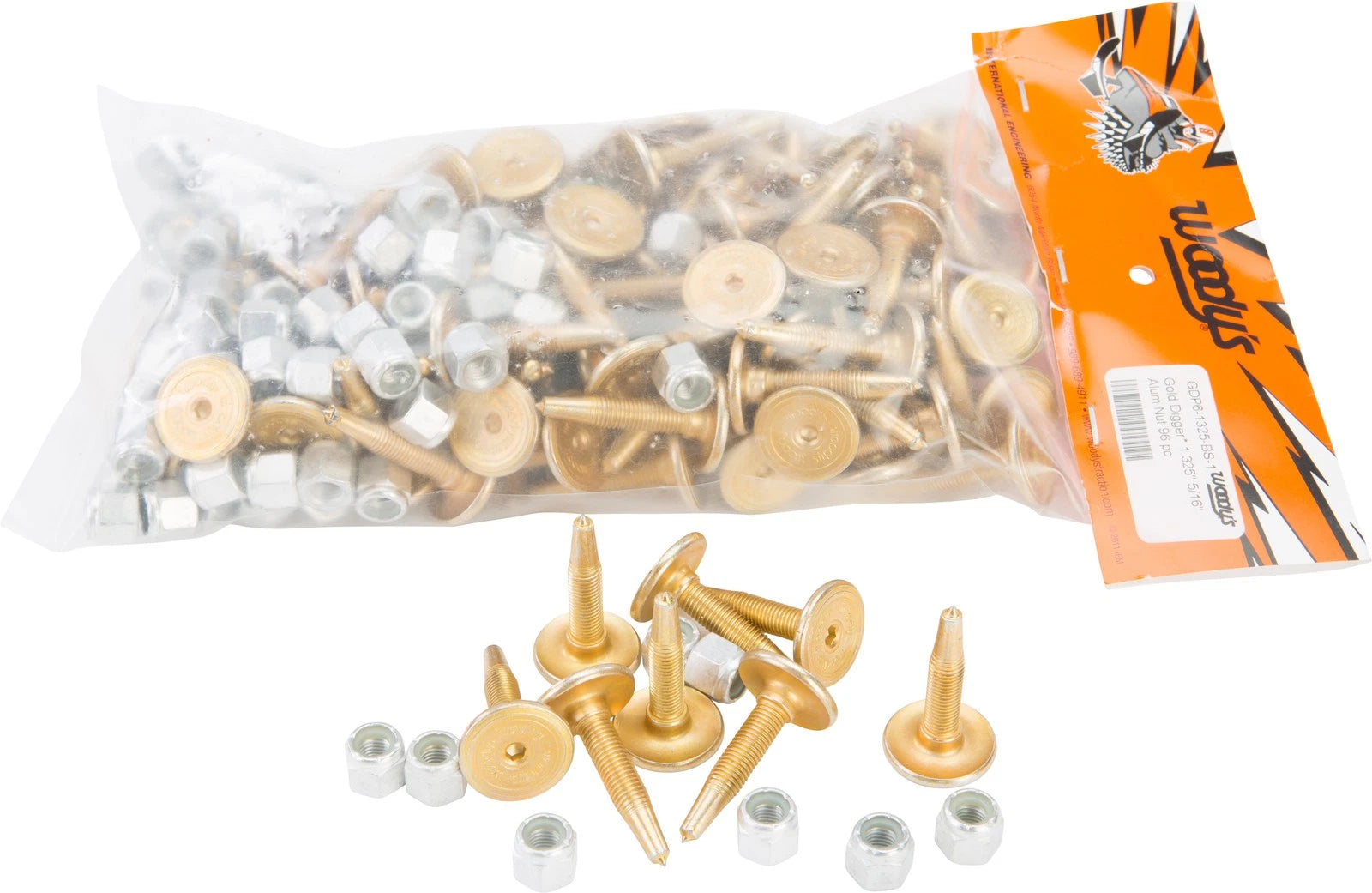 Woodys Gold Digger Carbide Studs 1.325 Inch 96 Pack For Snow Tracks