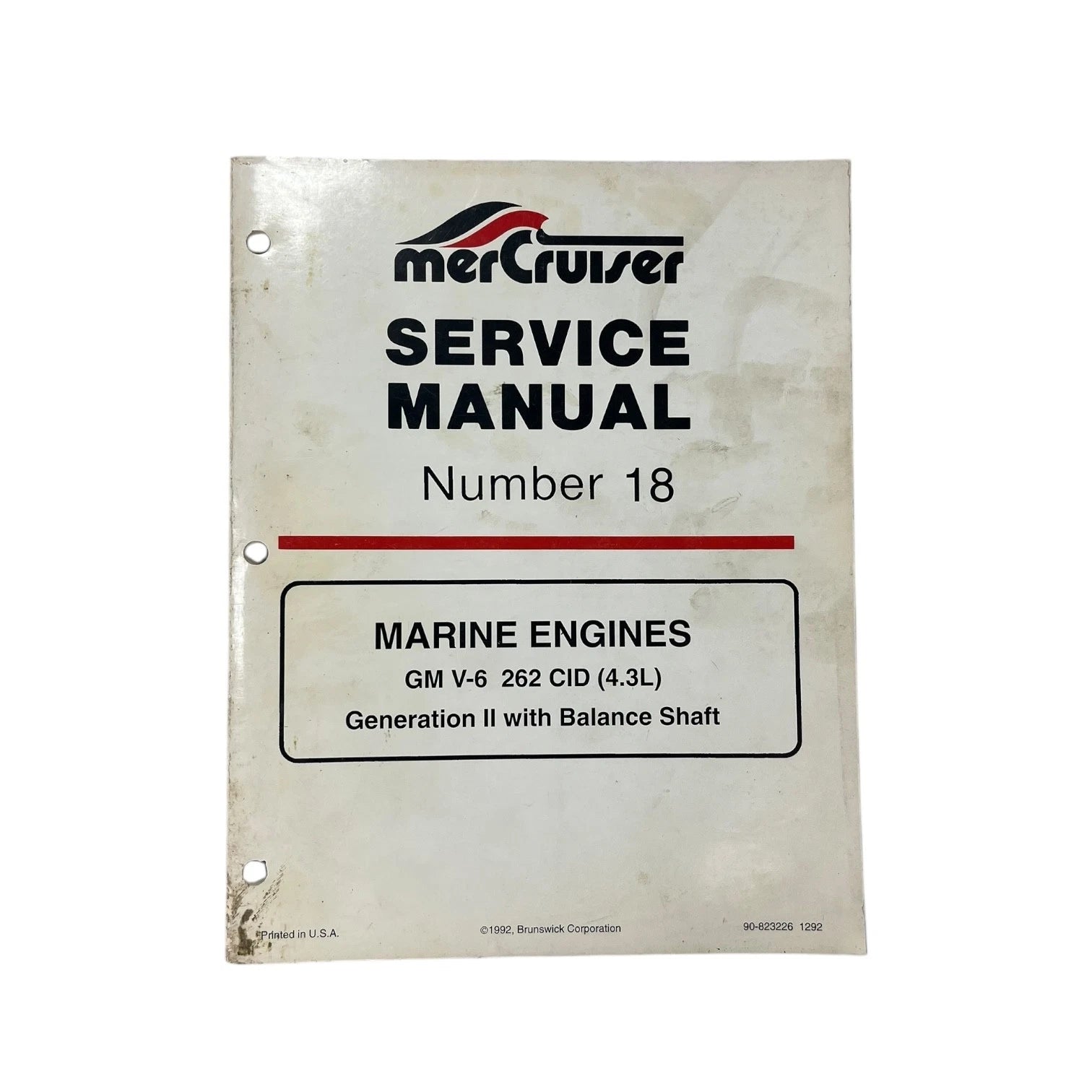 Mercruiser 90-823226 1292, Service Manual #18 | Hook & Hull Co