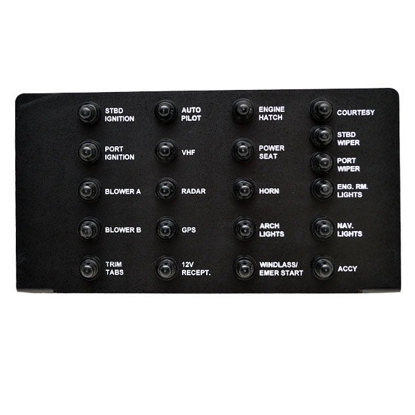 Boat Marine Push-to-Reset Breaker Button Switch Panel by Boat
