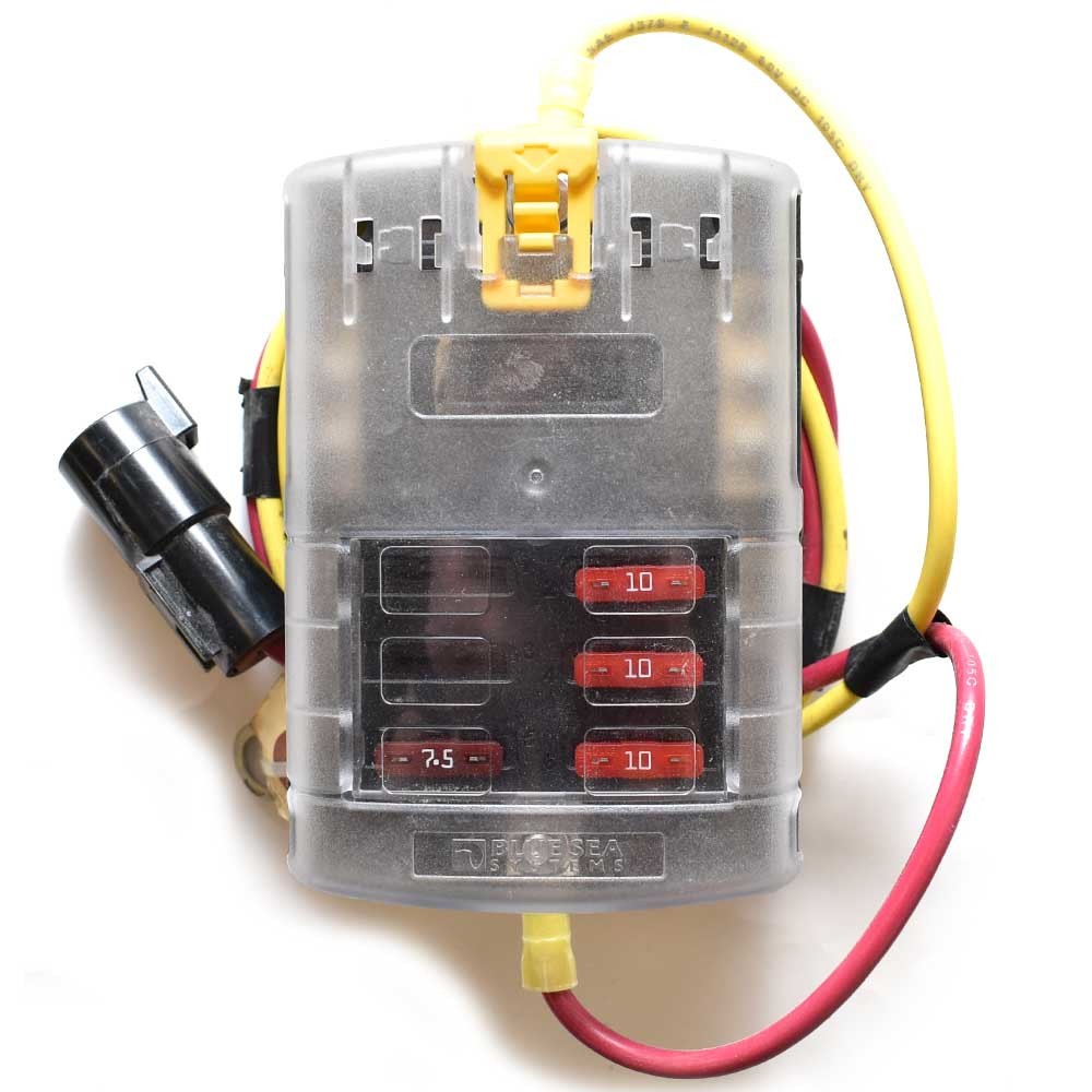 Blue Sea Systems Boat Fuse Block H-050-386A 32VDC 6 Circuits Rinker by Blue Sea Systems