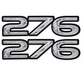 Rinker Boat Decal Captiva 276 Black Silver by Rinker
