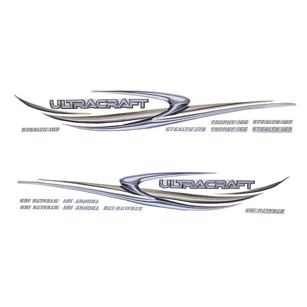 Ultracraft Boat Decals Stealth Trophy Logo Stickers by Ultracraft
