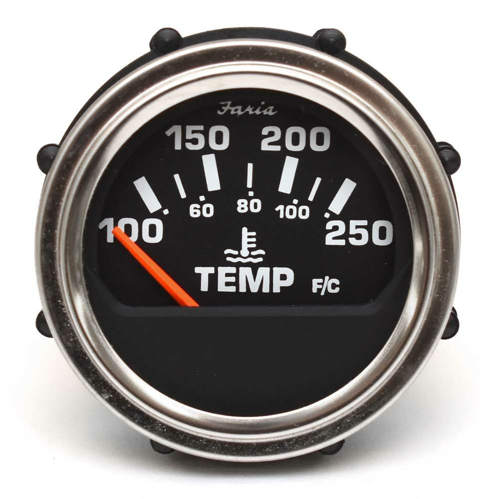 Faria Beede Boat Temperature Gauge GP0632A | Euro Black 2 InchOpens in