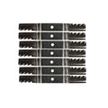 Set Of 7 Toothed Mower Blades Fits John Deere 1600 1620 Wide Area