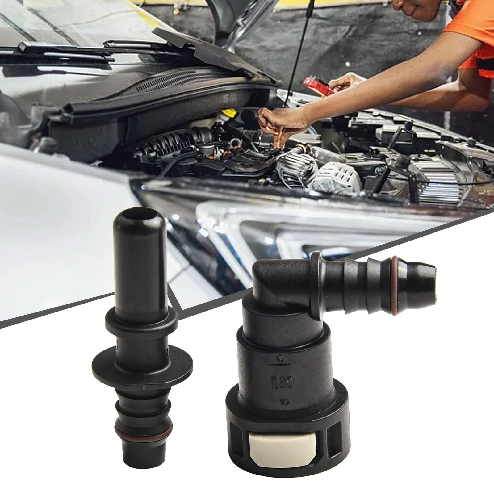 11.8mm Sae 3/8 10mm Elbow 90° Nylon Fuel Line Quick Connect Release
