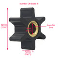 Water Pump Impeller for Jabsco Yanmar 128176 by Jabsco