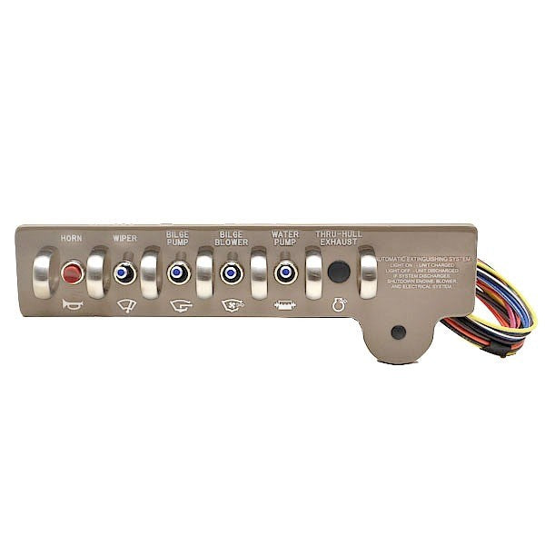Sea Ray Boat Dash Switch Panel Beige w/ Backlit Labels by Sea Ray