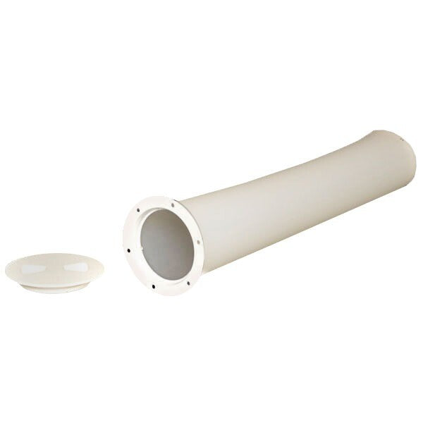 Scout Boat Deck Storage Tube 4 1/2 Inch Plastic w/ Deck Plate by Scout
