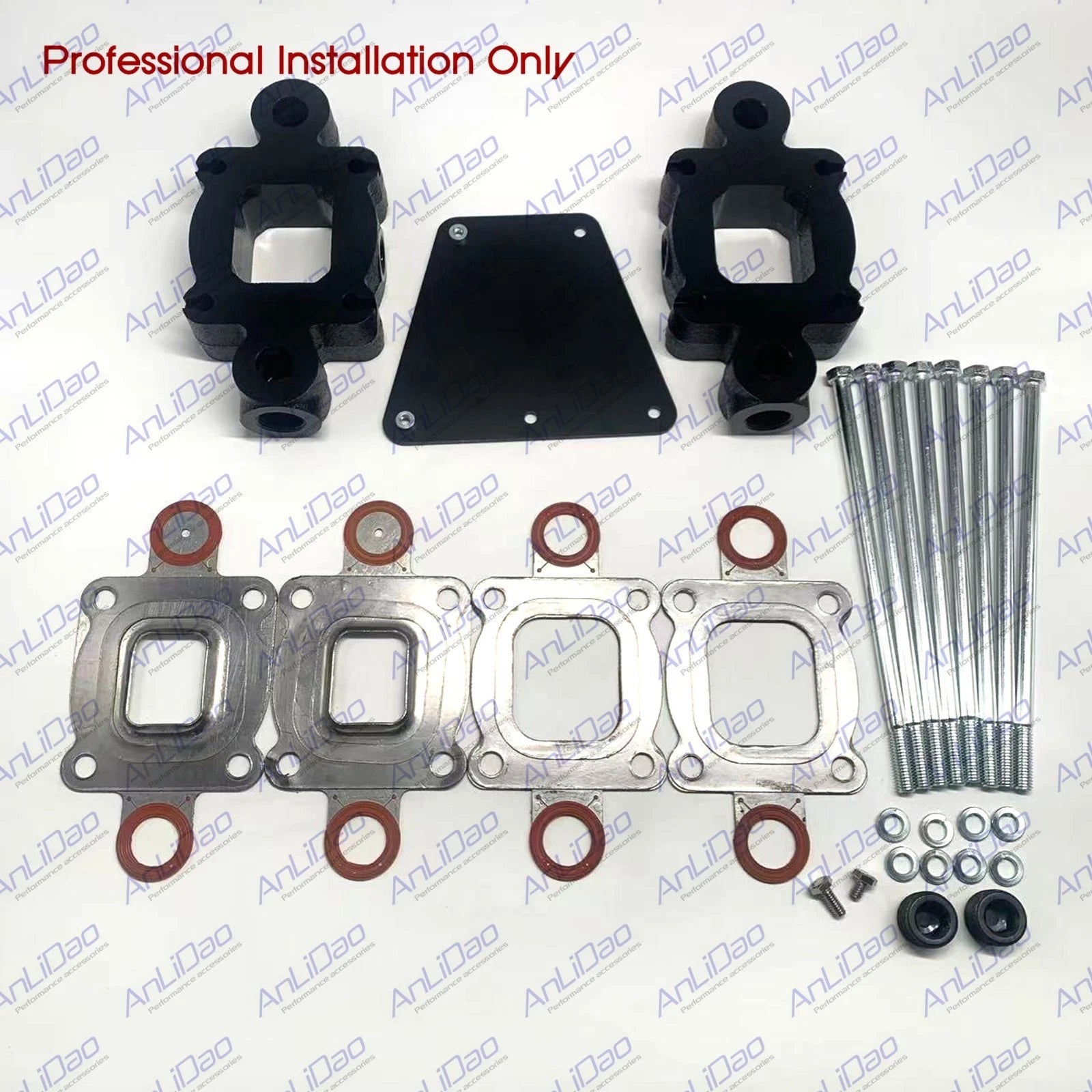 Fit Mercruiser 1.7" Dry-joint Riser Elbow Spacers Spacer Block Kit