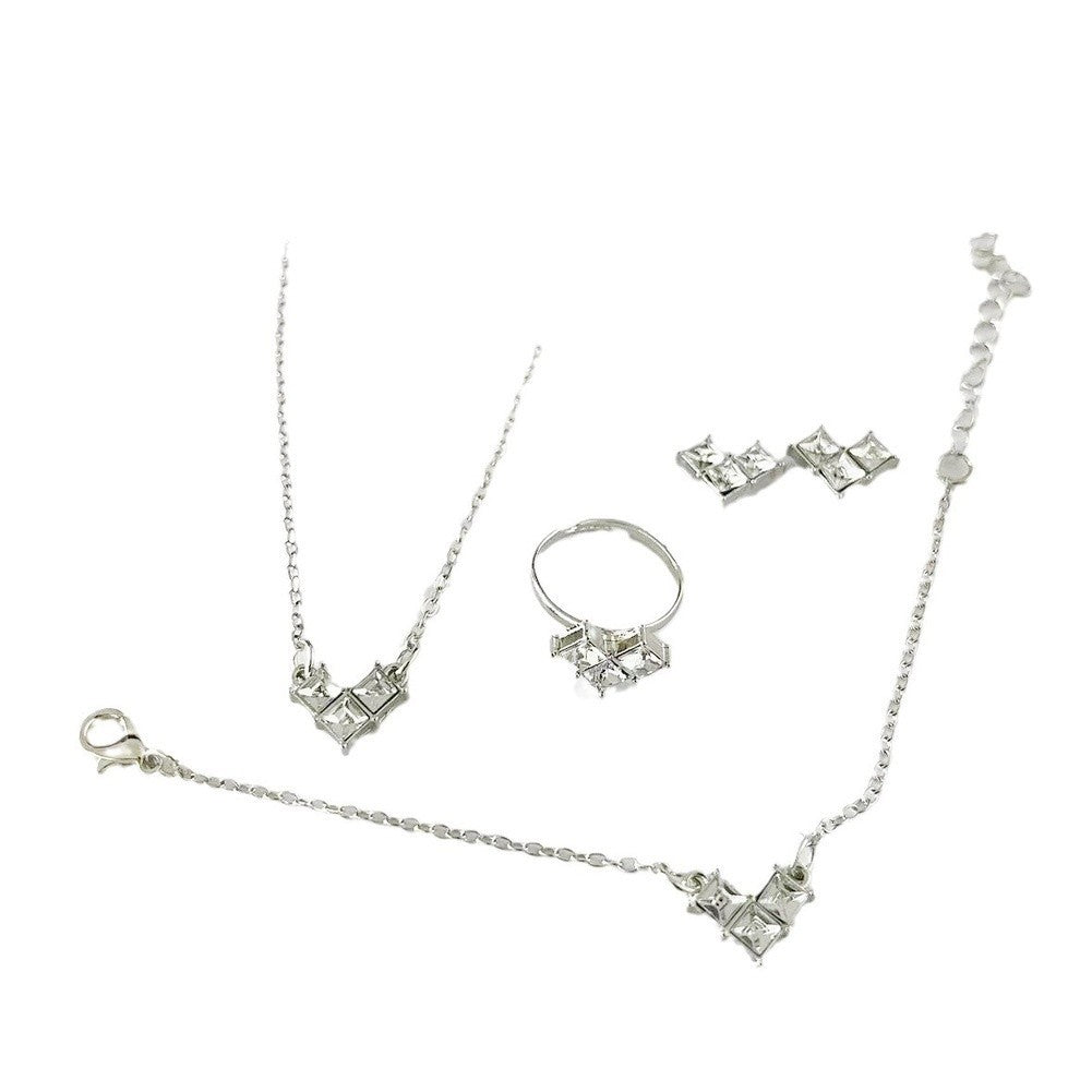 Four-Piece Alloy Jewelry Set