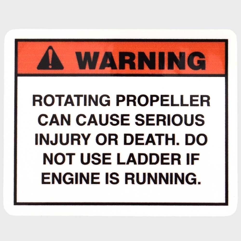 Boat Propeller Warning Decal 2 1/2 x 2 Inch