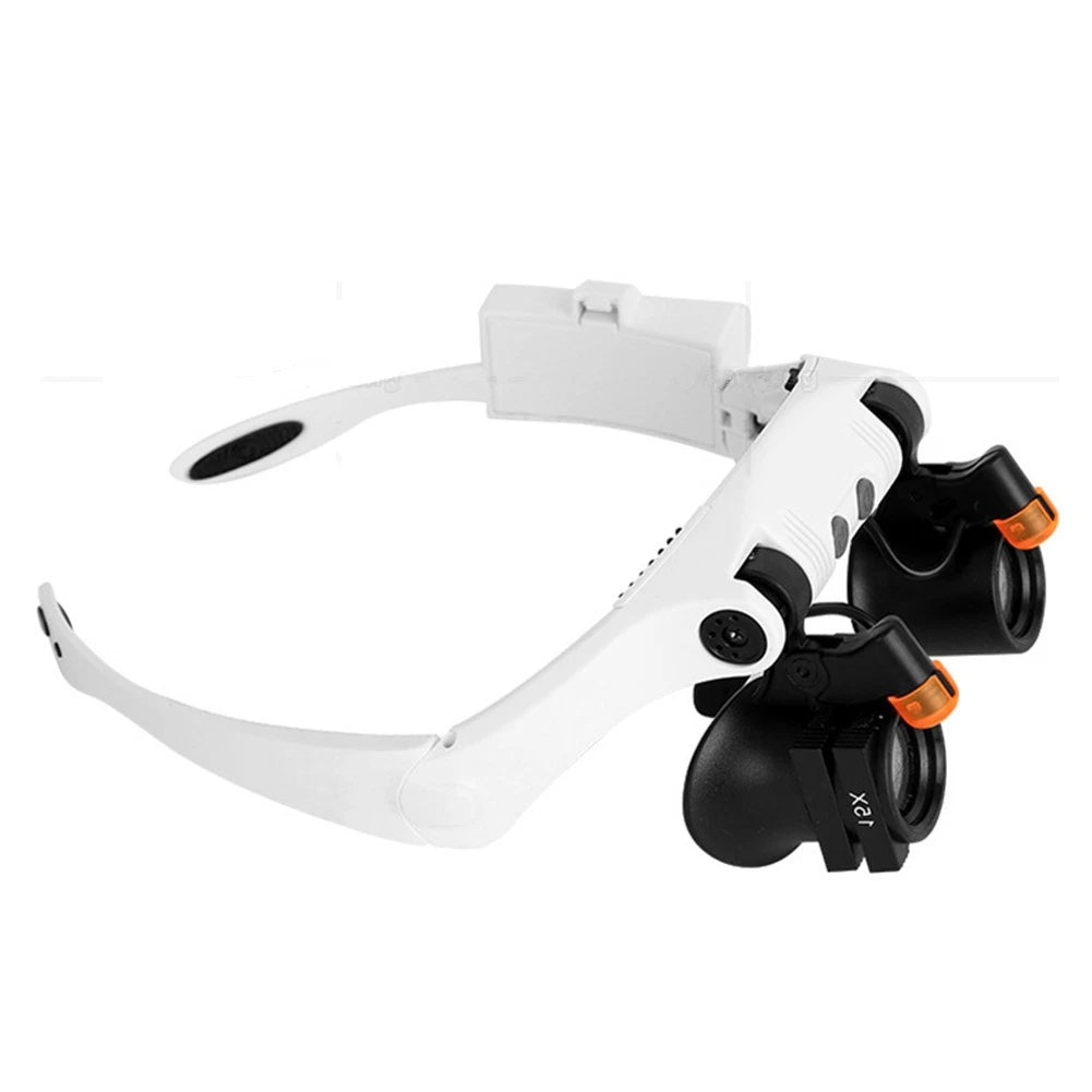 3/4/5/6/7/10x Adjusting Led Light Headband Magnifying Glasses Eye