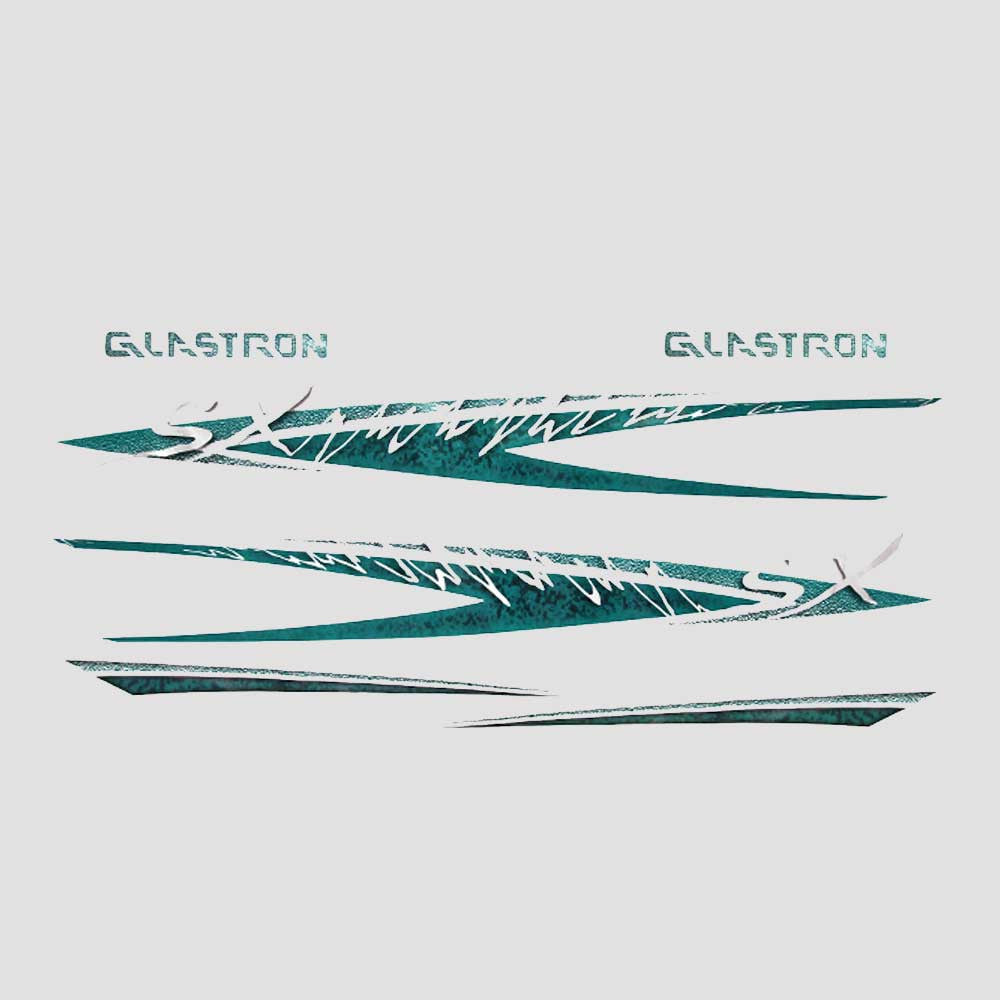 Glastron Boat Graphic Decals SX Silver Teal by Glastron