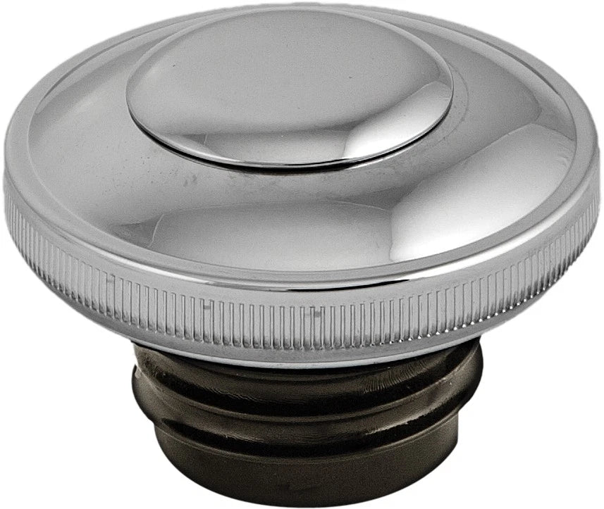 Harddrive Vented Chrome Gas Cap With Lock & Cover For Harley Davidson