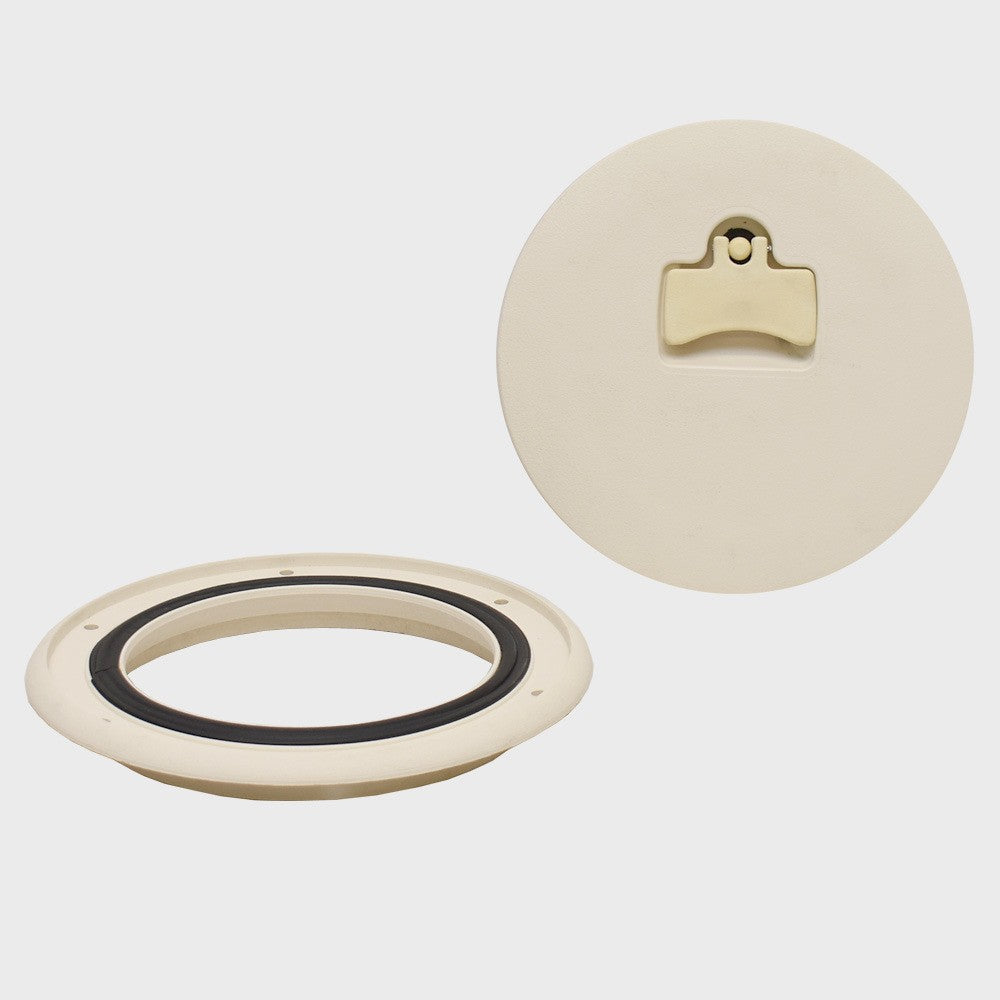 Jim Black Boat Access Deck Plate 6 Inch Arctic White by Jim Black