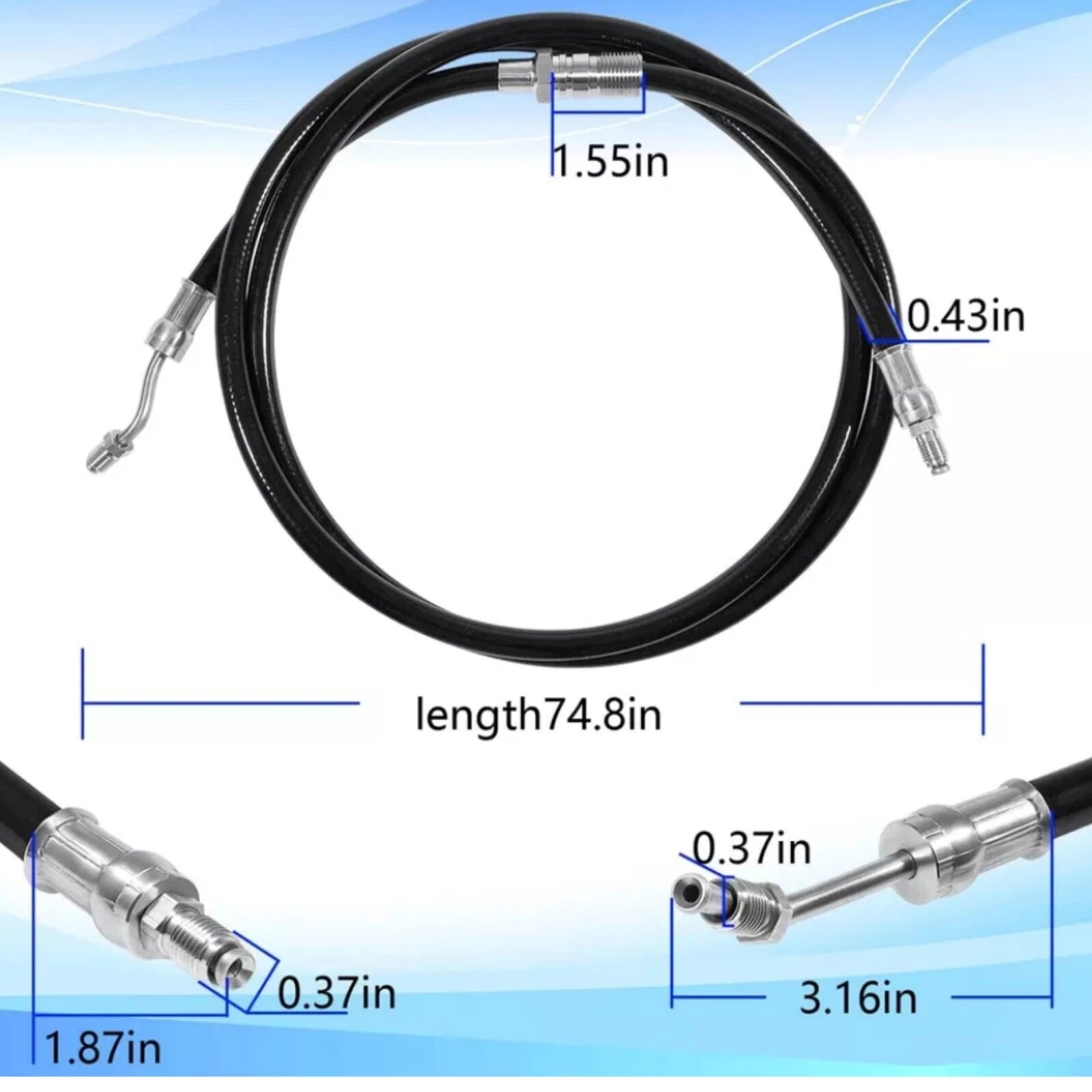 Hydraulic Hose Power Trim Kit for Volvo Penta DPH/DPR (Fits 21721550/21721548)