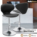 Set of 2 Adjustable Swivel Bar Stools