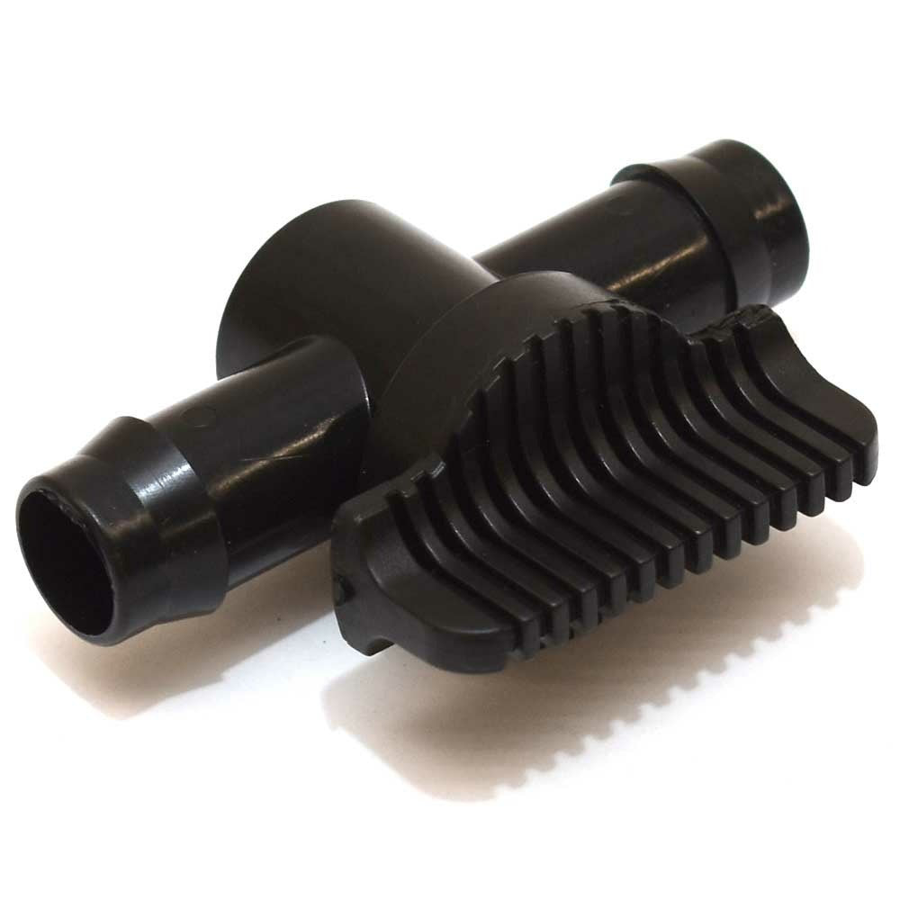 Boat Shut Off Valve Black Plastic 5/8 Inch