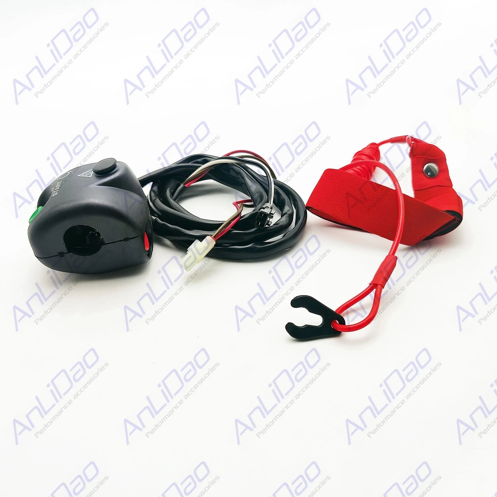 Fit Yamaha Handlebar Start Stop Kill Switch Box & Safety Lanyard