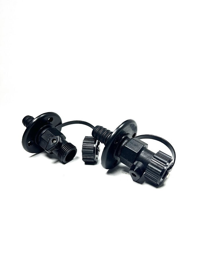Th Marine Wdv-1-dp, Washdown Fitting, W/shut-off Valve, Black, New, 2