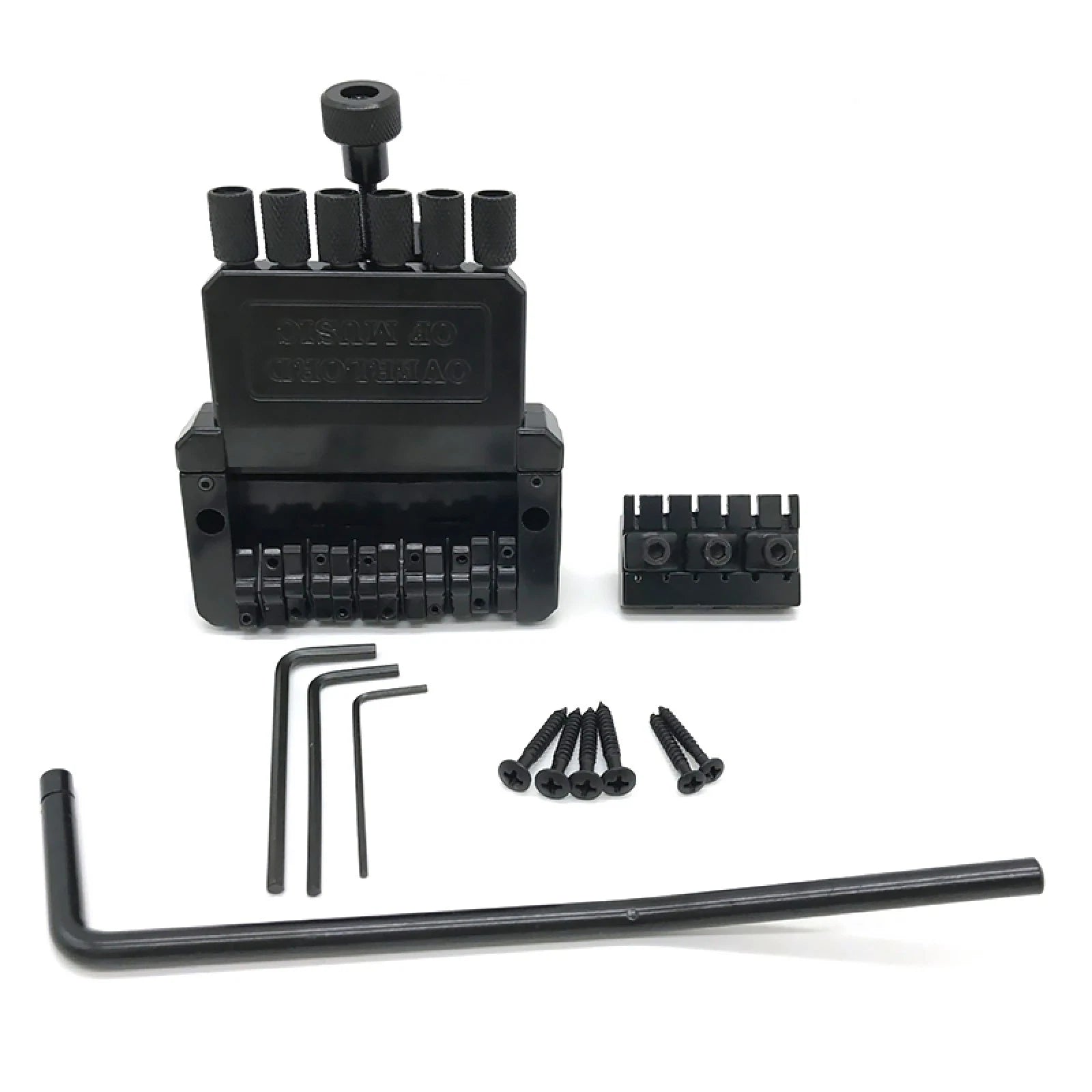 1 Set Diy 6 String Saddle Headless Electric Guitar Bridge Tailpiece