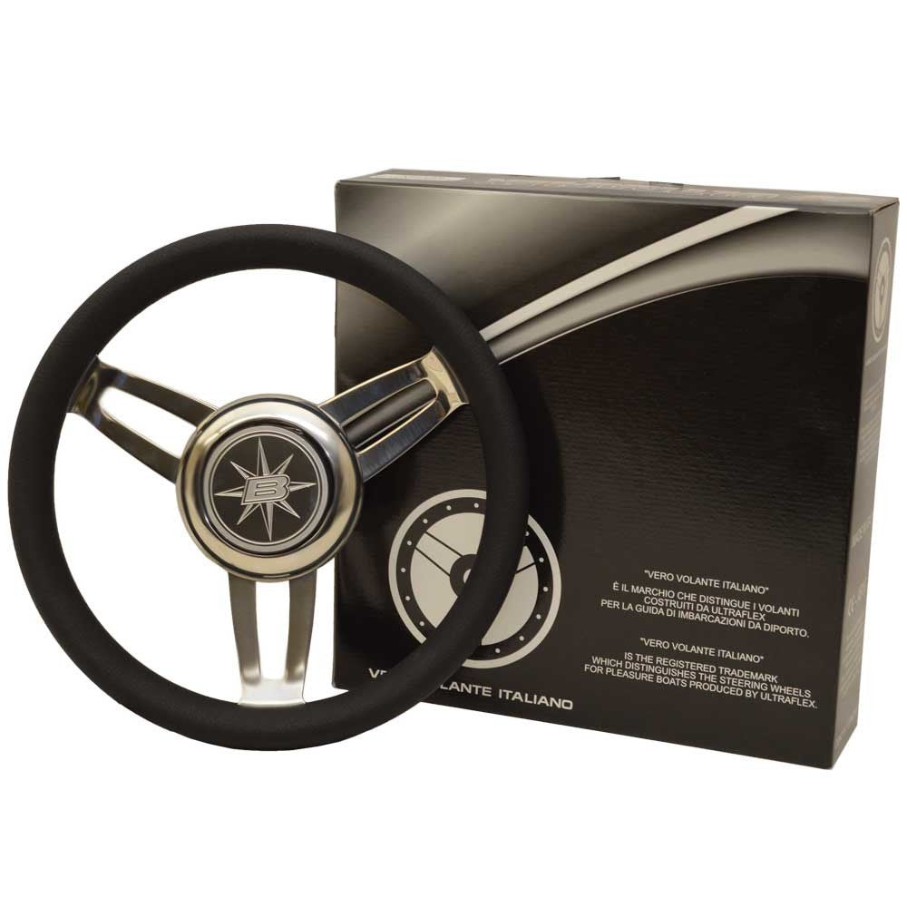 Ultraflex Boat Steering Wheel 69138V Foscari 13 3/4 Inch Black by Ultraflex