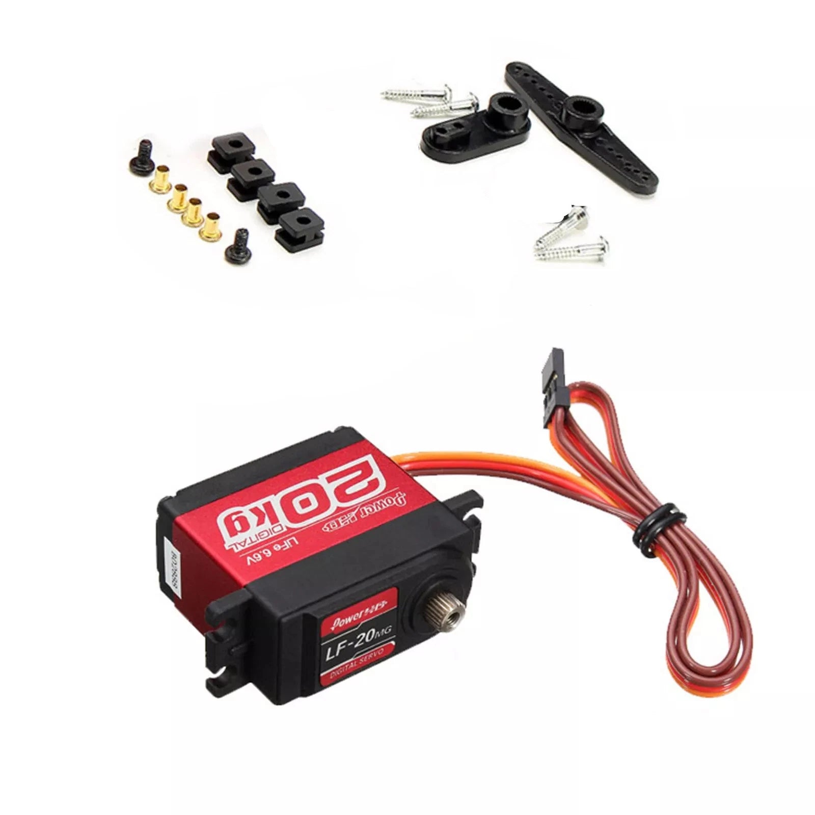Hd Lf-20mg 20kg Large Torque Digital Dc Motor Servo For 1/10 1/8 Rc