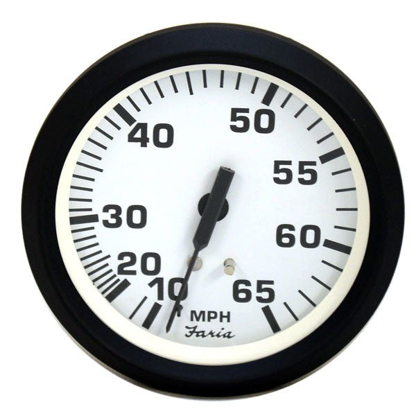 Faria Boat Speedometer Gauge SE9534B Euro Black White 3 1/4 Inch by Faria
