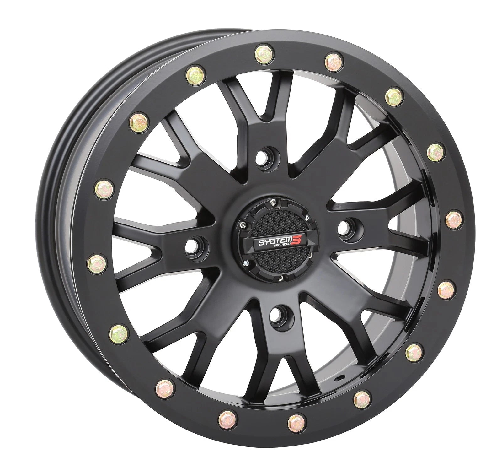 System 3 Sb4 Bl Wheel 14x7 6+1 +45mm Fit For Can-am Maverick X3 Models