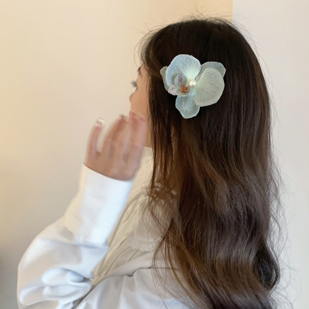 Vibrant Color Hair Clip Butterfly Orchid