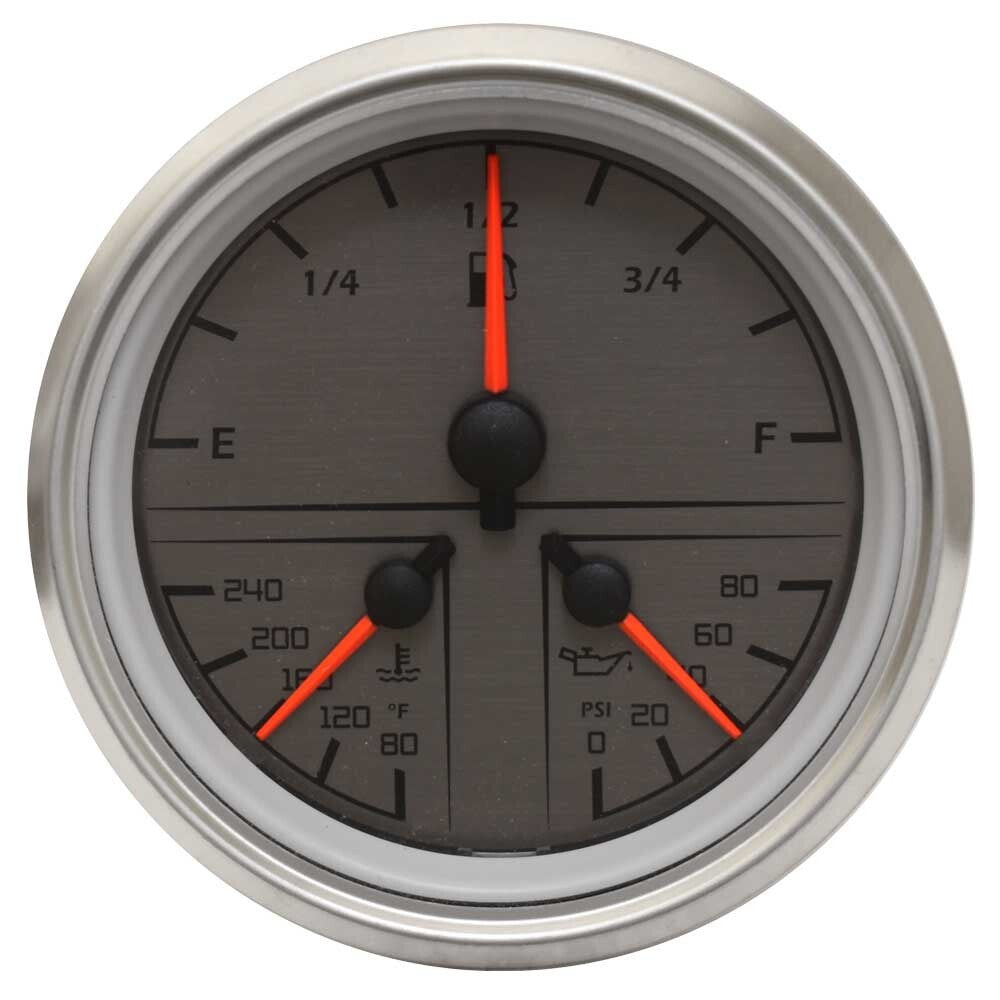 Beede Boat Multi-Function Gauge Fuel Temp Oil 3 1/4 Inch by Beede