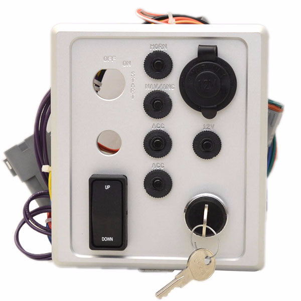 South Bay 900 Boat Dual Ignition Panel Aluminum 6 1/4 x 5 1/2 Inch by South Bay