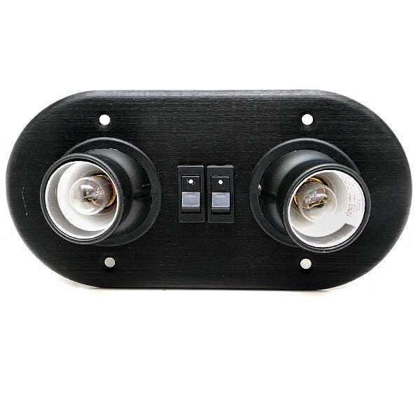 Boat Dual Switch Cabin Lights 8 1/4 x 4 1/8 Flush Mount