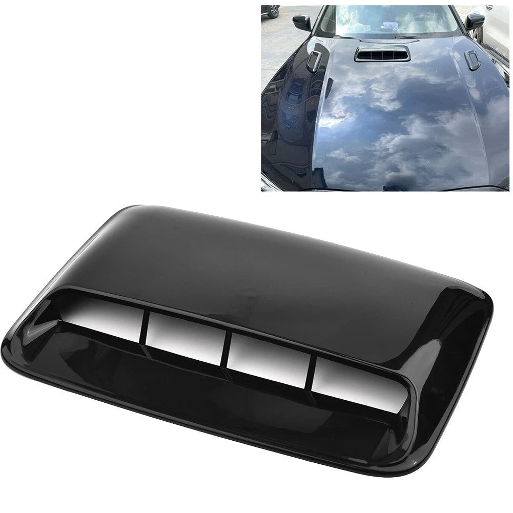 Accessories Hood Scoop Cover Bonnet Car Vent Decorative Gloss Black