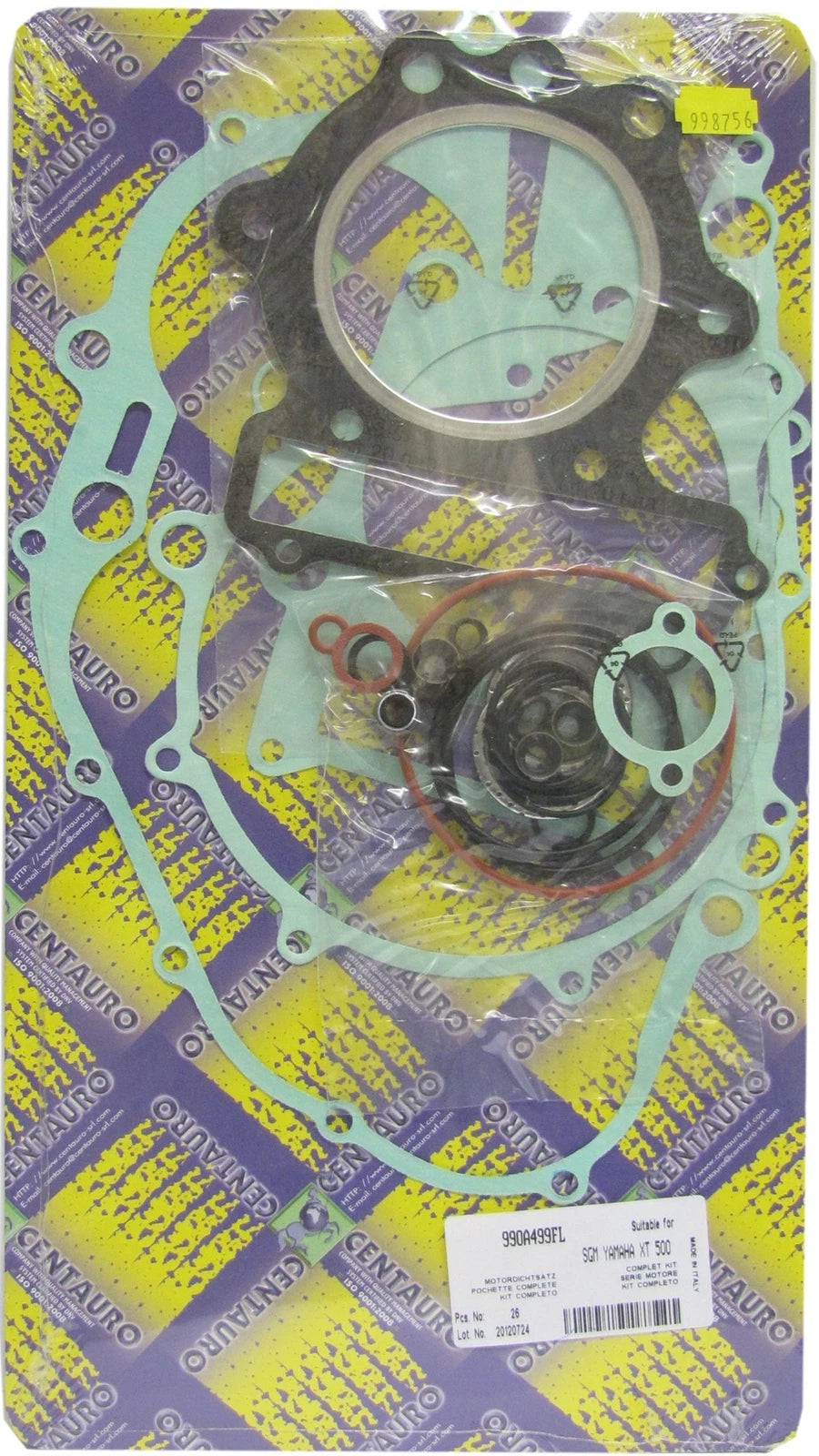 Full Gasket Set For Yamaha Xt 500 1987