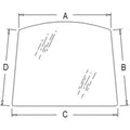 Cab Glass - Windshield Upper Tinted Fits Kubota M8540 M6040 M7040