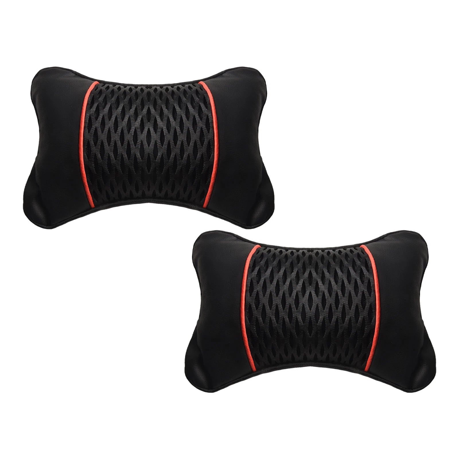 Ergonomic Design Car Auto Headrest Cushion Pad 2pcs Breathable Pu