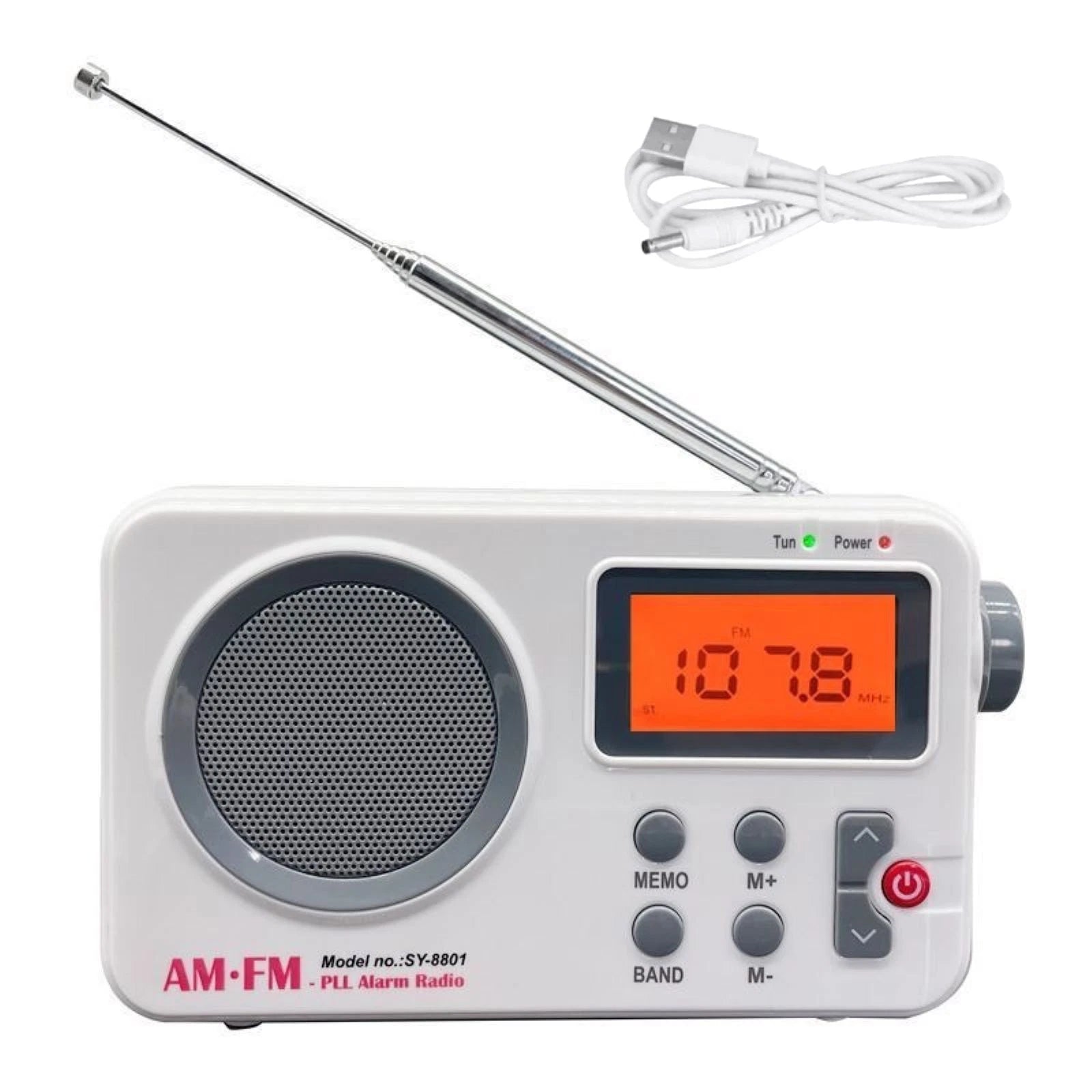 New Portable Am/fm Pll Alarm Radio Supports A 3.5mm Audio Jack Sy-8801