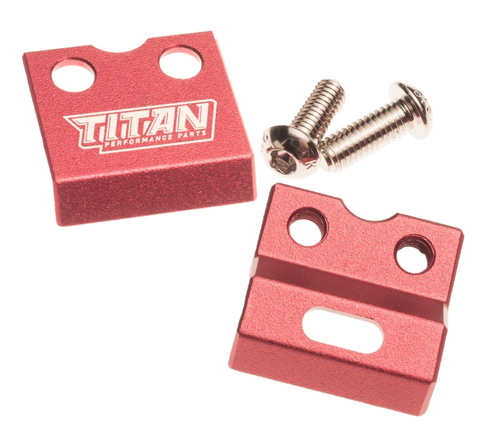 Anodized Red Billet Front Brake Line Clamp by Unbranded