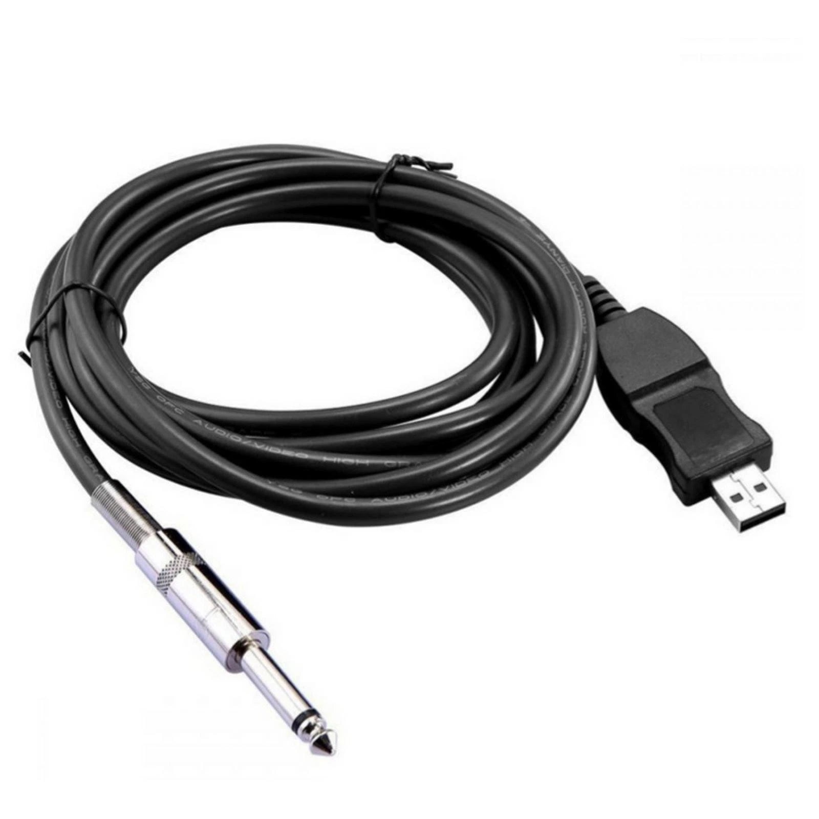 1*usb Guitar Bass To Usb 6.3mm Link Cable Adapter Pc Recording Usb