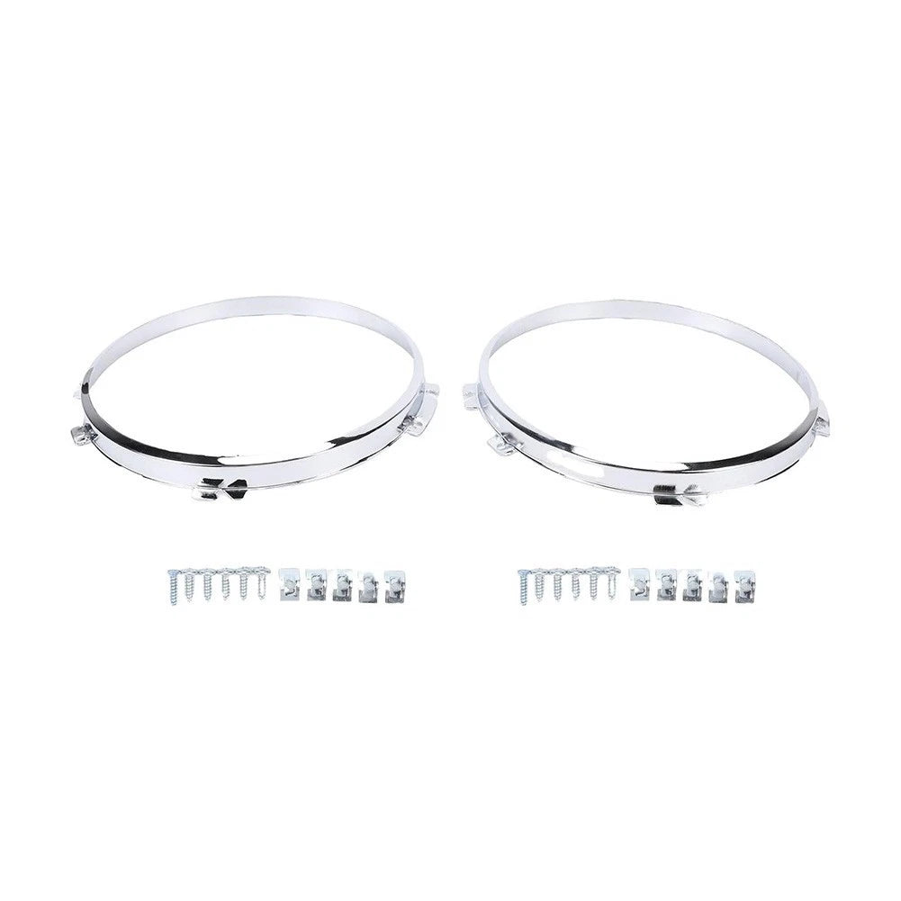 For Restoration 7in Headlamp Bezel Chrome Retaining Ring Direct