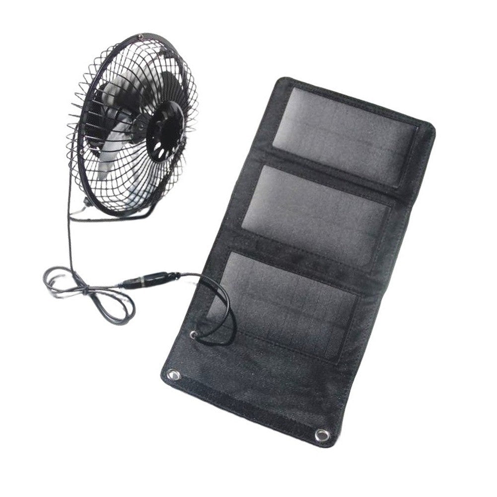 Lightweight Solar Powered Fan with Wireless Charging